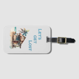 Laten we de verloren tropische eilandreizen krijge bagagelabel