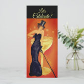 Laten we de viering vieren van de champagne Lady U Kaart (Staand voorkant)