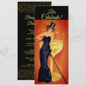 Laten we de viering vieren van de champagne Lady U Kaart (Voorkant / Achterkant)