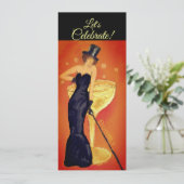 Laten we de viering vieren van de champagne Lady U Kaart (Staand voorkant)