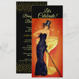 Laten we de viering vieren van de champagne Lady U Kaart