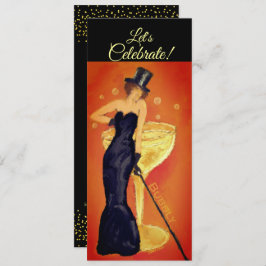 Laten we de viering vieren van de champagne Lady U Kaart