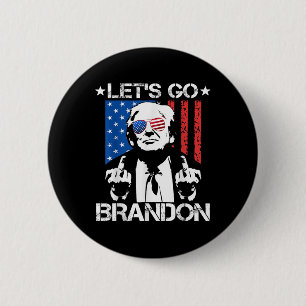 Laten we de vlag van Trump Middle Finger nemen Ronde Button 5,7 Cm