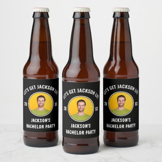Laten we de vrijgezellenparty oplichten bier etiket (Flessen)