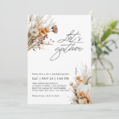 Laten we de Waterverf Thanksgiving Partij verzamel Kaart (Staand voorkant)