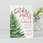 Laten we de Waterverf van het kerstfeest in de hal Kaart (Staand voorkant)