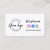 Laten we de website voor sociale media QR-code Aan Visitekaartje (Voorkant)