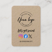 Laten we de website voor sociale media QR-code Aan Visitekaartje (Voorkant)