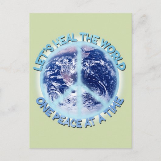 Laten we de Wereld genezen Briefkaart (Voorkant)