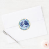 Laten we de wereld helen ronde sticker (Envelop)