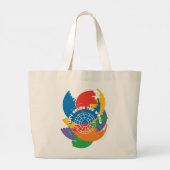 Laten we de wereld kleuren grote tote bag (Achterkant)