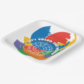 Laten we de wereld kleuren papieren bordje (Gebogen)