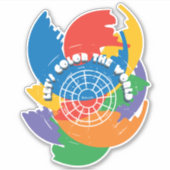 Laten we de wereld kleuren sticker (Voorkant)