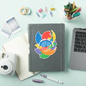 Laten we de wereld kleuren sticker (iPad Cover)