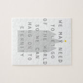 laten we de wereld loslaten om aan de eeuwigheid v legpuzzel (Horizontaal)