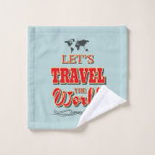 Laten we de wereld reizen bad handdoek (Wasdoekje)