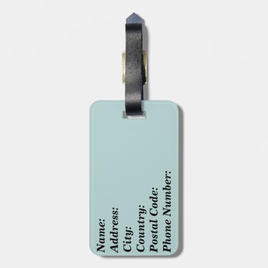 Laten we de wereld reizen bagagelabel (Achterkant verticaal)