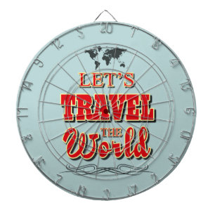 Laten we de wereld reizen dartbord