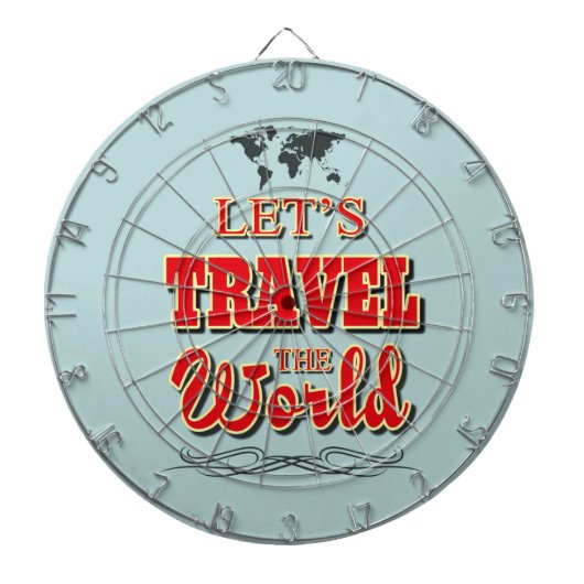 Laten we de wereld reizen dartbord (Voorkant)