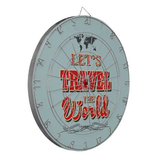 Laten we de wereld reizen dartbord (Voorkant Links)