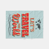 Laten we de wereld reizen fleece deken (Voorkant (Horizontaal))
