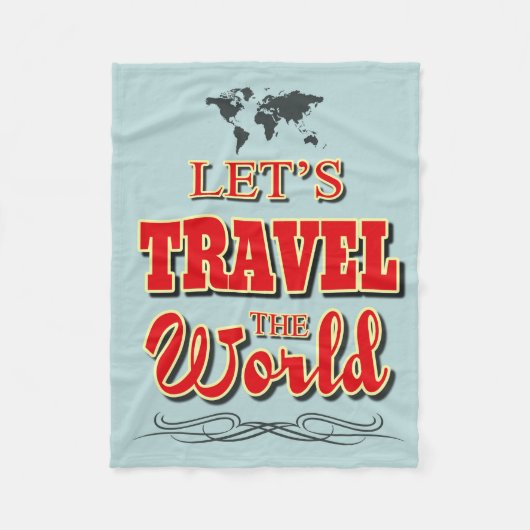 Laten we de wereld reizen fleece deken (Voorkant)