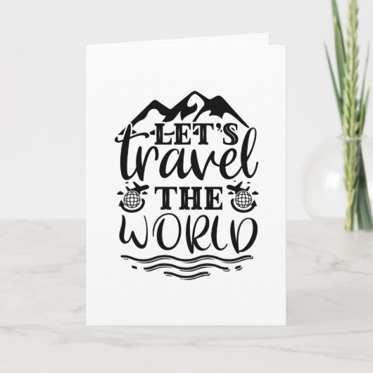 Laten we de wereld reizen kaart (Voorkant)