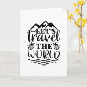 Laten we de wereld reizen kaart (Gele Bloem)