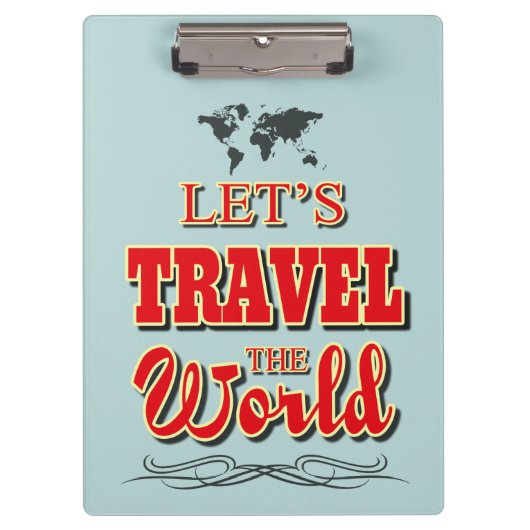 Laten we de wereld reizen klembord (Voorkant)