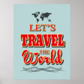Laten we de wereld reizen poster (Voorkant)
