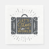 Laten we de wereld reizen servet (Voorkant)