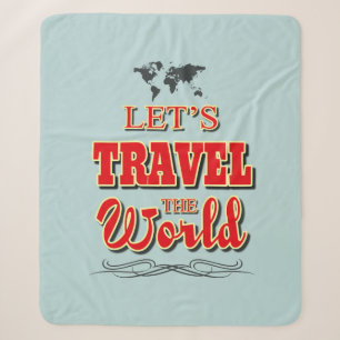 Laten we de wereld reizen sherpa deken