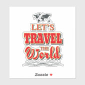 Laten we de wereld reizen sticker (Vel)