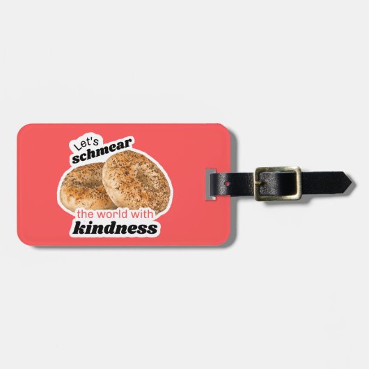 Laten we de wereld schamen met vriendelijkheid Bag Bagagelabel (Voorkant horizontaal)