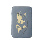 Laten we de wereldillustratie reizen badmat (Voorkant Verticaal)