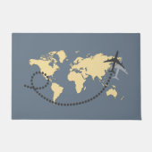 Laten we de wereldillustratie reizen deurmat (Voorkant)