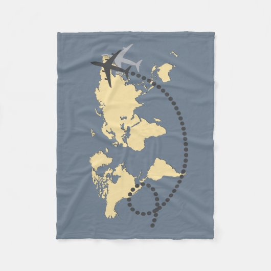 Laten we de wereldillustratie reizen fleece deken (Voorkant)