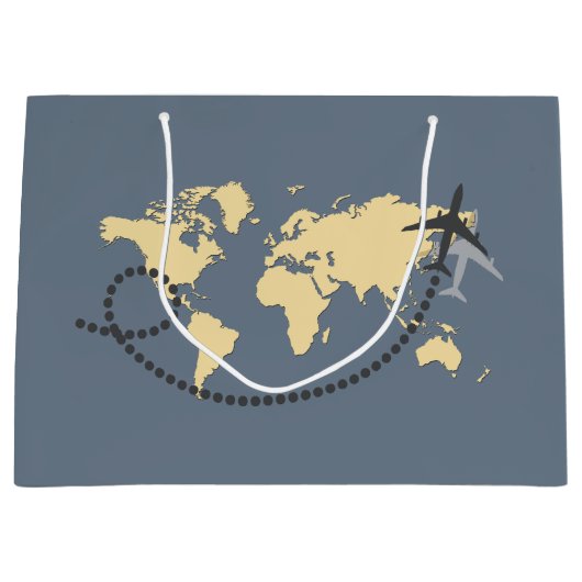 Laten we de wereldillustratie reizen groot cadeauzakje (Voorkant)