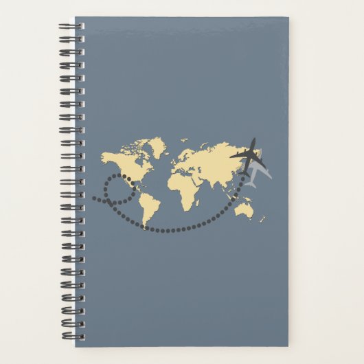 Laten we de wereldillustratie reizen planner (Voorkant)
