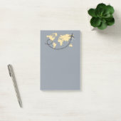 Laten we de wereldillustratie reizen post-it® notes (Kantoor)