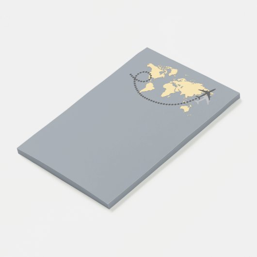 Laten we de wereldillustratie reizen post-it® notes (Schuin)