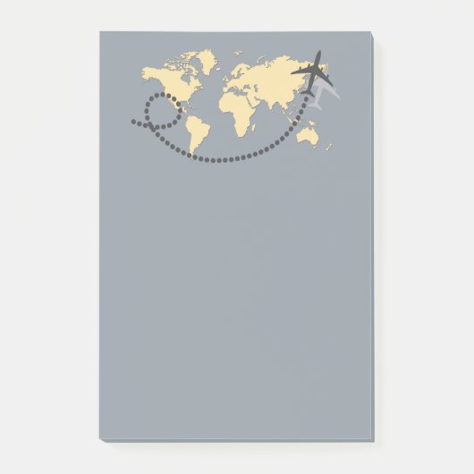 Laten we de wereldillustratie reizen post-it® notes (Voorkant)