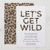 Laten we de Wilde Dierlijke Bachelorette Party hal Kaart (Voorkant / Achterkant)