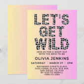 Laten we de Wilde Dierlijke Bachelorette Party hal Kaart (Voorkant / Achterkant)