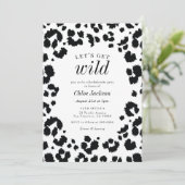 Laten we de Wilde Leopard Print Bachelorette-parti Kaart (Staand voorkant)