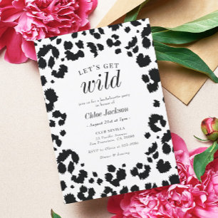 Laten we de Wilde Leopard Print Bachelorette-parti Kaart