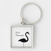Laten we de witte Sleutelhanger Flamingle Flamingo (Voorkant)
