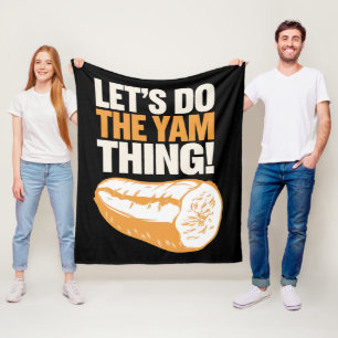 Laten we de Yam-ding doen Thanksgiving Zoete Aarda Fleece Deken