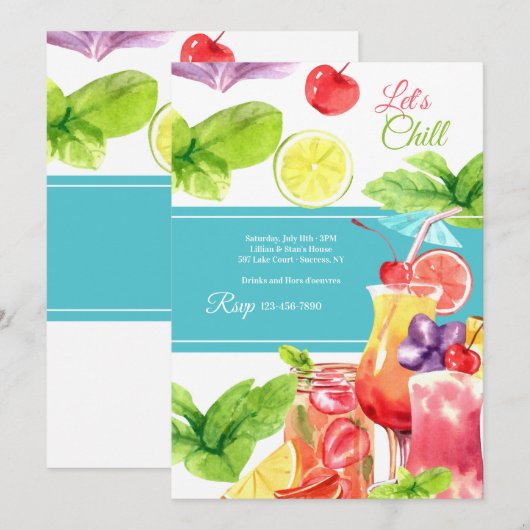 Laten we de zomer koelen kaart (Voorkant / Achterkant)