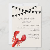 Laten we de zomerfeest strand kust shell-ebreren kaart (Voorkant)